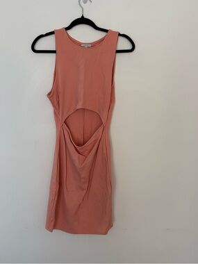 iris Coral Cutout Mini Dress